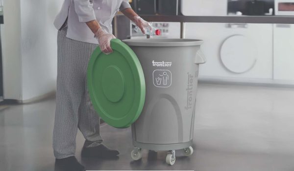 Round Bin 60L  Flat Lid with Dolly