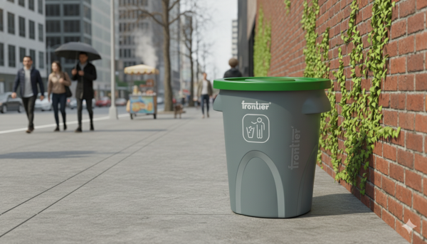 Round Bin 60L Flat Lid